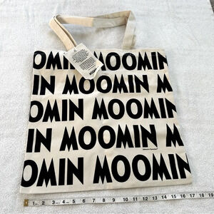 Original New Moomin Canvas Tote Bag Letter Print